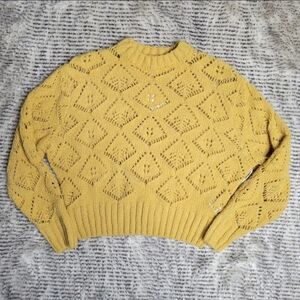Yellow‎ Knit Women's Sweater